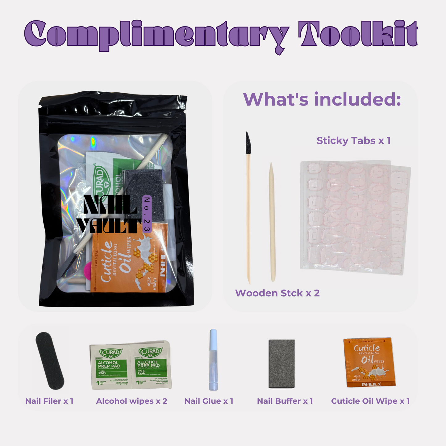Press On Nail Kit Cuticle oil